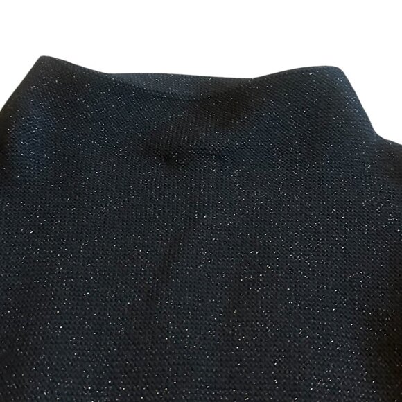 The Reset R Label Black Glitter Sparkle Sweater Pullover Casual Stretch Medium - Picture 7 of 11